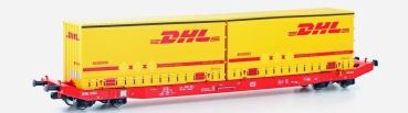 28411 Containertragwagen Bauart Sgkkms 698 der DB Cargo  beladen (P)