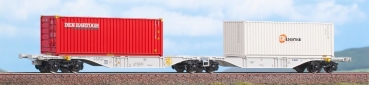 40389 ACME Containerwagen Typ Sggmrss 90 Doppelmodul AAE mit 2x  30ft Bulk Container beladen