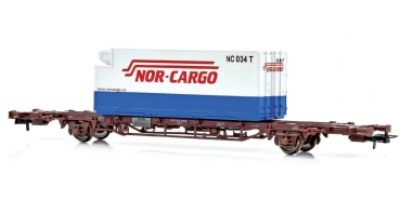 NMJT 507.106  NMJ Containertragwagen mit Beladung der CargoNet