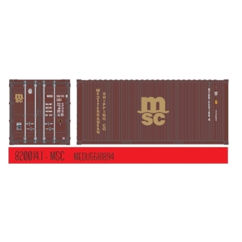 820014.1 PT Trains Spur H0 Container 20ft DV MSC