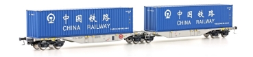 90702 Mehano Containertragwagen Bauart SGGMRSS 90 der AAE