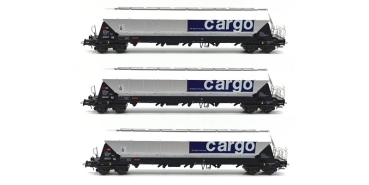 92107 + 92108  B-Models  2x  3-tlg. Set Getreidesilowagen der SBB Cargo