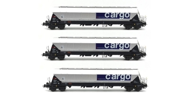 92109 + 92110 B-Models 2x 3-tlg. Set Getreidesilowagen der SBB CFF FFS Cargo