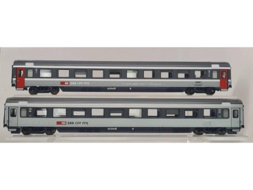 PI97024  LS Models / PIRATA 2-tlg. Personenwagen-Set EC96/97 IRIS Set 3 der SBB