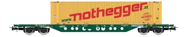 HR6613 Rivarossi  4-achs. Containerwagen Sgnss CEMAT mit 45ft Container NOTHEGGER