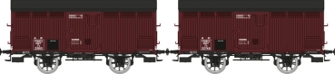WB-761 REE MODELES 2teiliges Set Ex-PLM gedeckter Güterwagen der SNCF