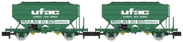 NW321 REE MODELES 2-tlg. Getreidewagenset RICHARD " UFAC Moulins Du Bos " der SNCF