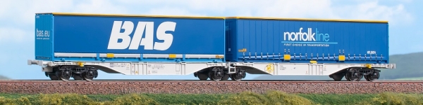 40382 ACME Containerwagen Typ Sggmrss 90 Doppelmodul AAE mit 2x  45ft Container beladen