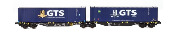59401 B-Models Containertragwagen CZ-GTSR mit 2x 40ft GTS beladen