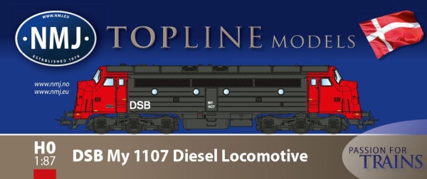 90108 NMJ Diesellok Nohab MY.1107 der DSB   DC ANALOG