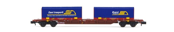 HN6586 Arnold Containertragwagen der FS mit 2x 22ft Container Dani Transporti