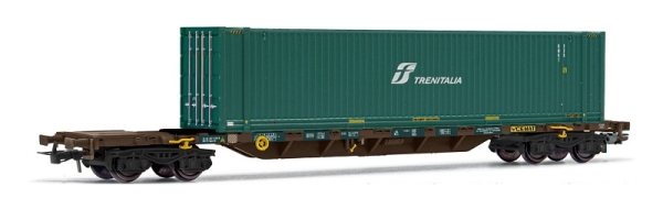 HR6576 Rivarossi  4-achs. Containerwagen Sgnss CEMAT der FS mit 45ft Container TRENITALIA
