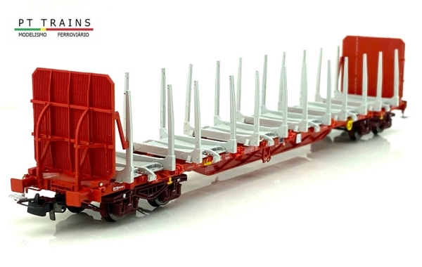 PT 100050 PT TRAINS Containertragwagen Sgnss der TAKARGO mit 6 Holzpaletten