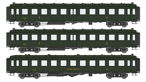 VB-371 REE MODELES 3teiliges Set Reiszugwagen BACALAN der SNCF