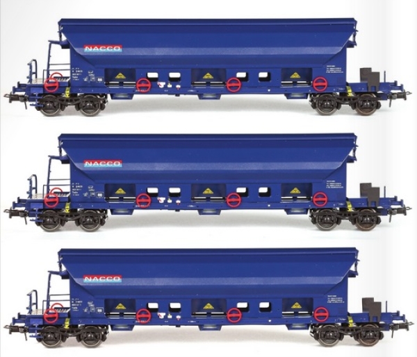 VB-83203 B-Models / van Biervliet 3-tlg. Set Schwenkdachwagen Tads  NACCO der D-NACCO