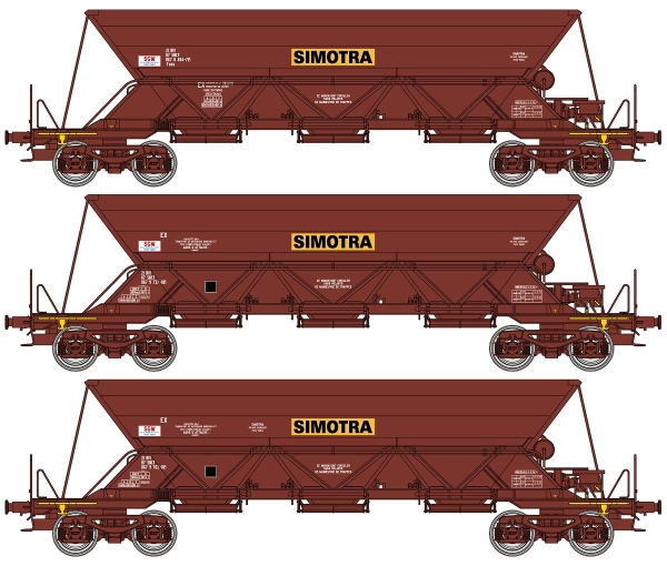 NW268 REE MODELES 3-tlg. Selbstentladewagenset " SIMOTRA " der SNCF