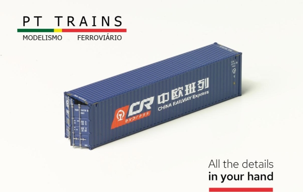 840405 PT Trains Spur H0 Container 40ft HC CHINA RAILWAYS