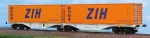 40366 Containertragwagen Typ Sggrss 80 AAE Cargo mit 2x ZIH Container